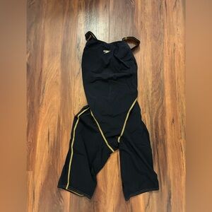 Speedo Women’s LZR PRO Black with Gold Trim Techsuit
